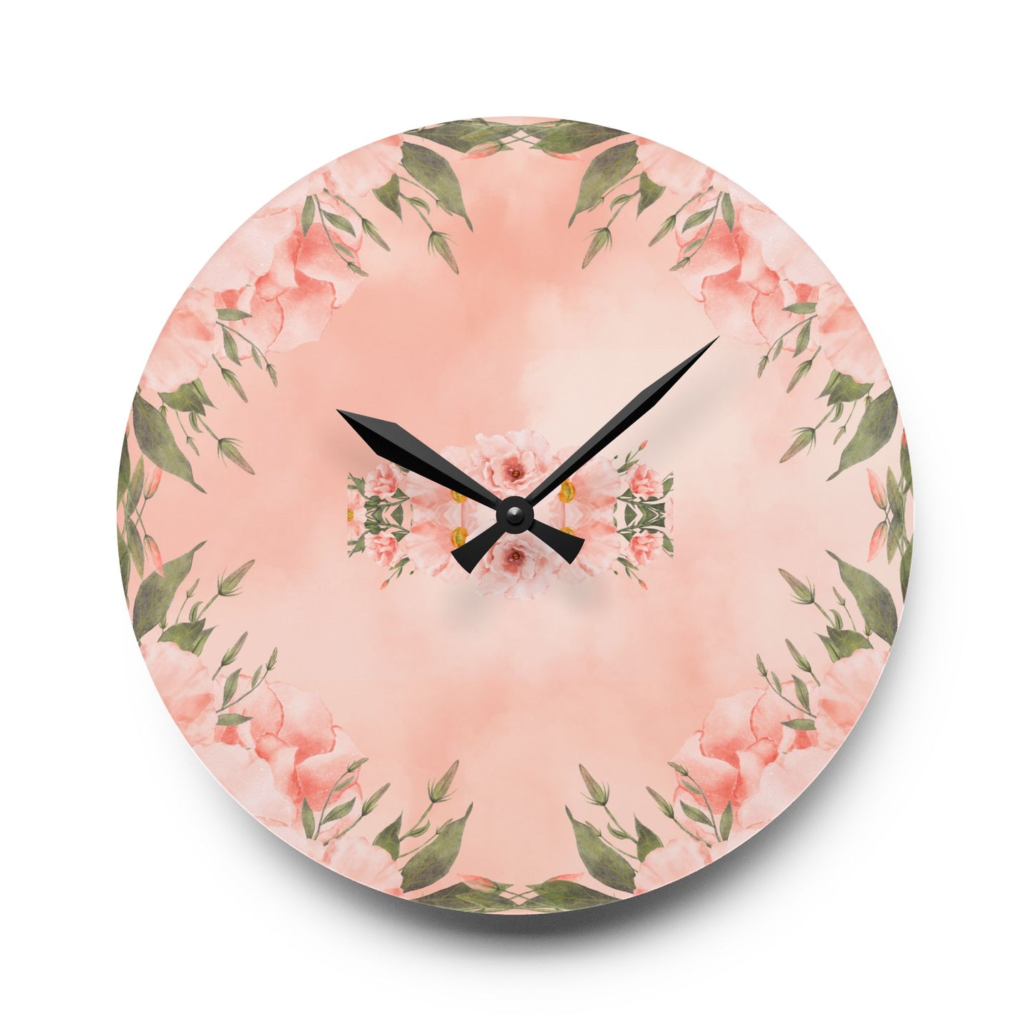 Peachy Keen Acrylic Wall Clock