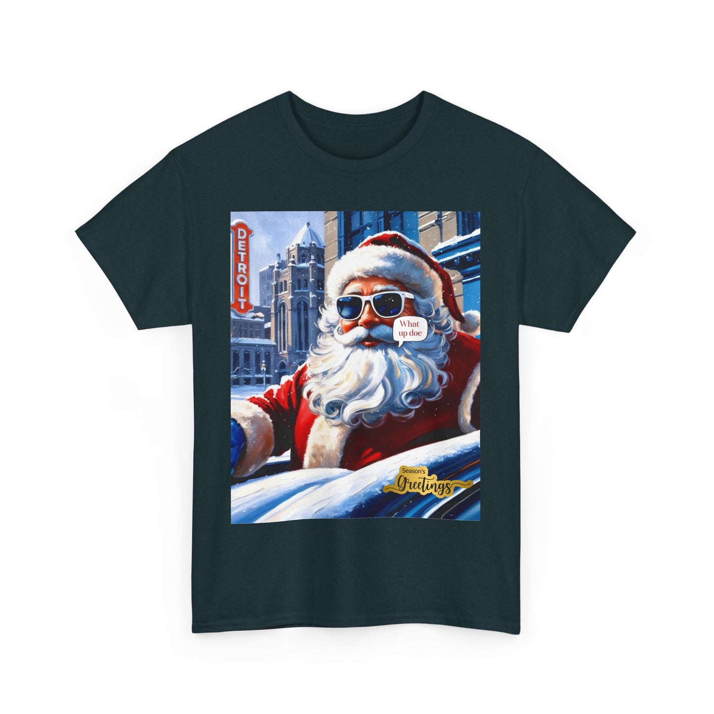 Motor City Santa Unisex Heavy Cotton Tee