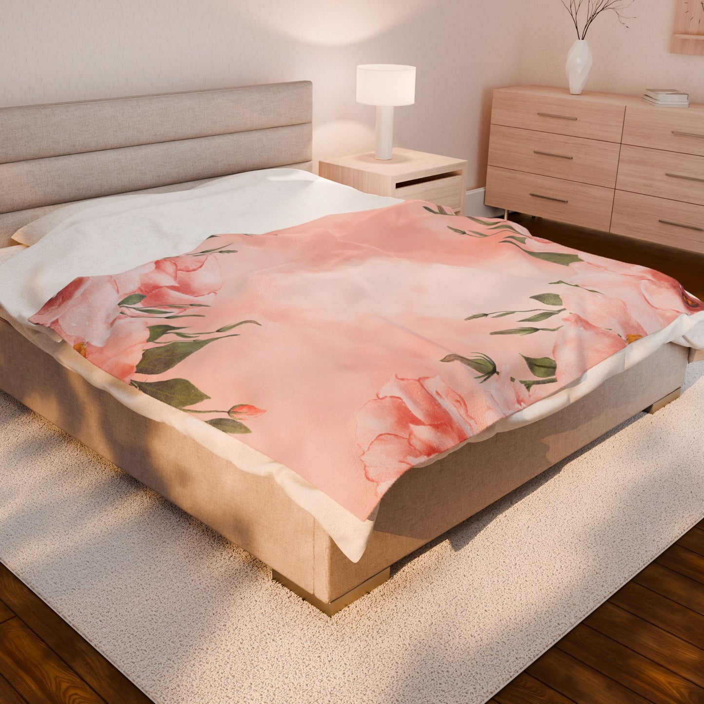 Peachy Keen Velveteen Plush Blanket