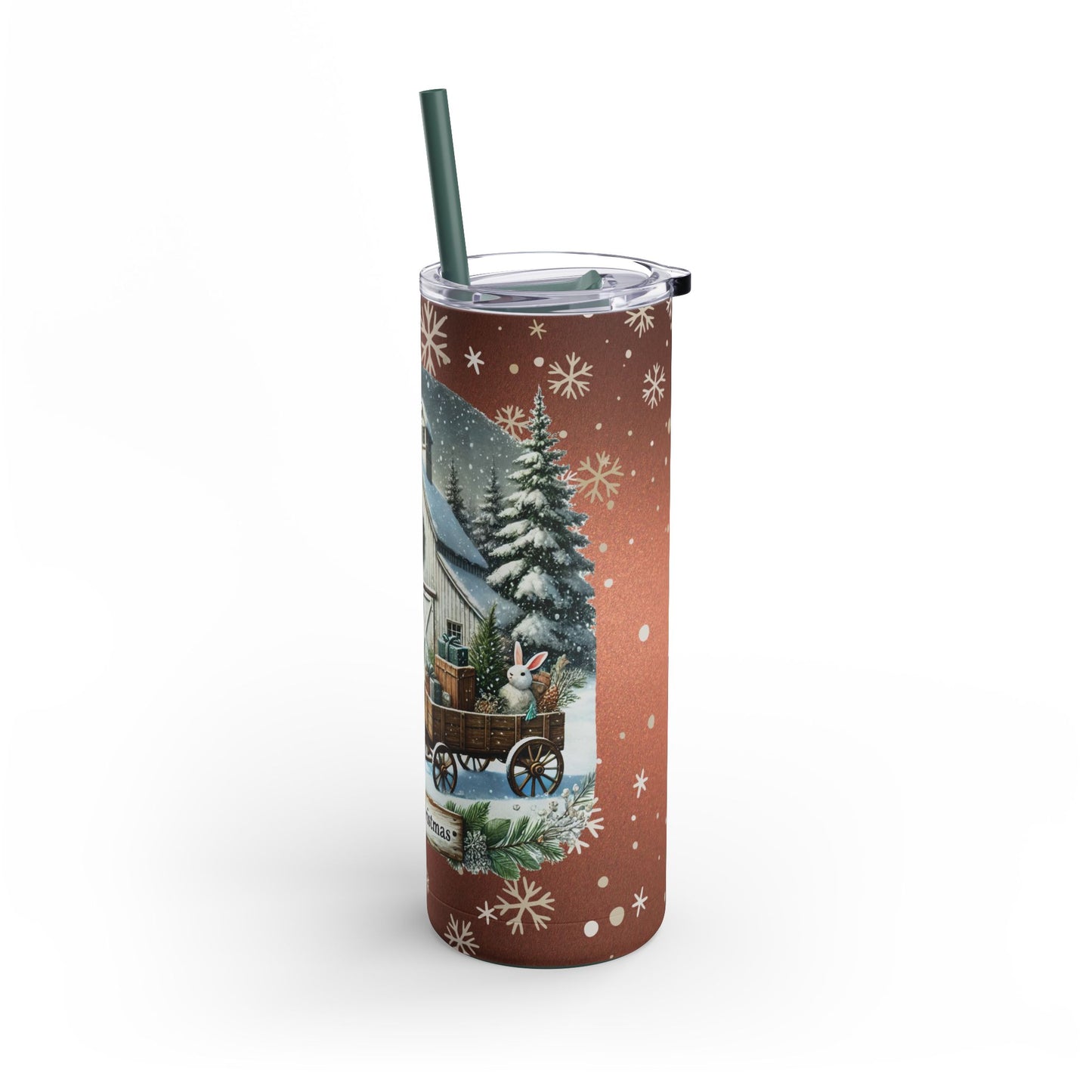 Merry Christmas 2 Maars Maker Skinny Matte Tumbler, 20oz