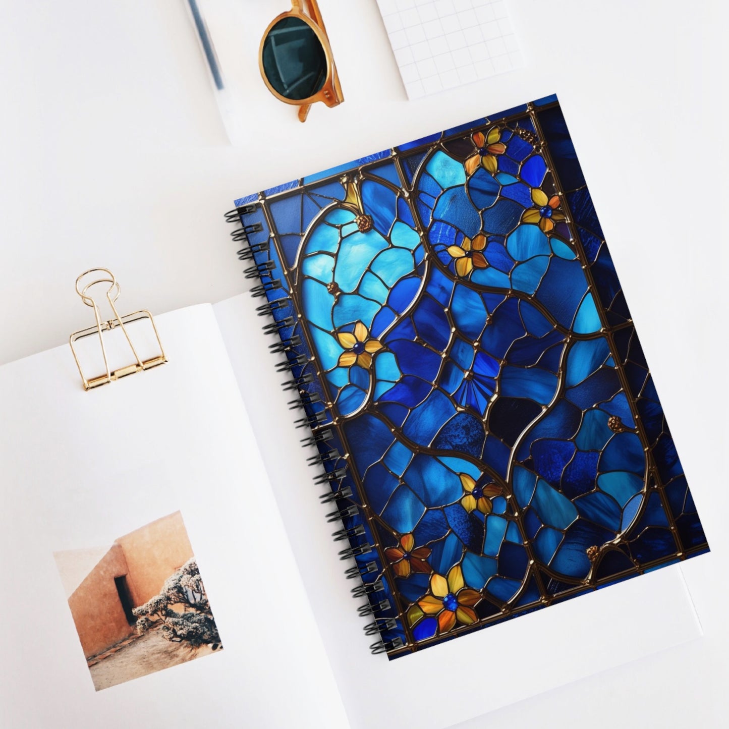 Sapphire Radiance Spiral Notebook - Ruled Line