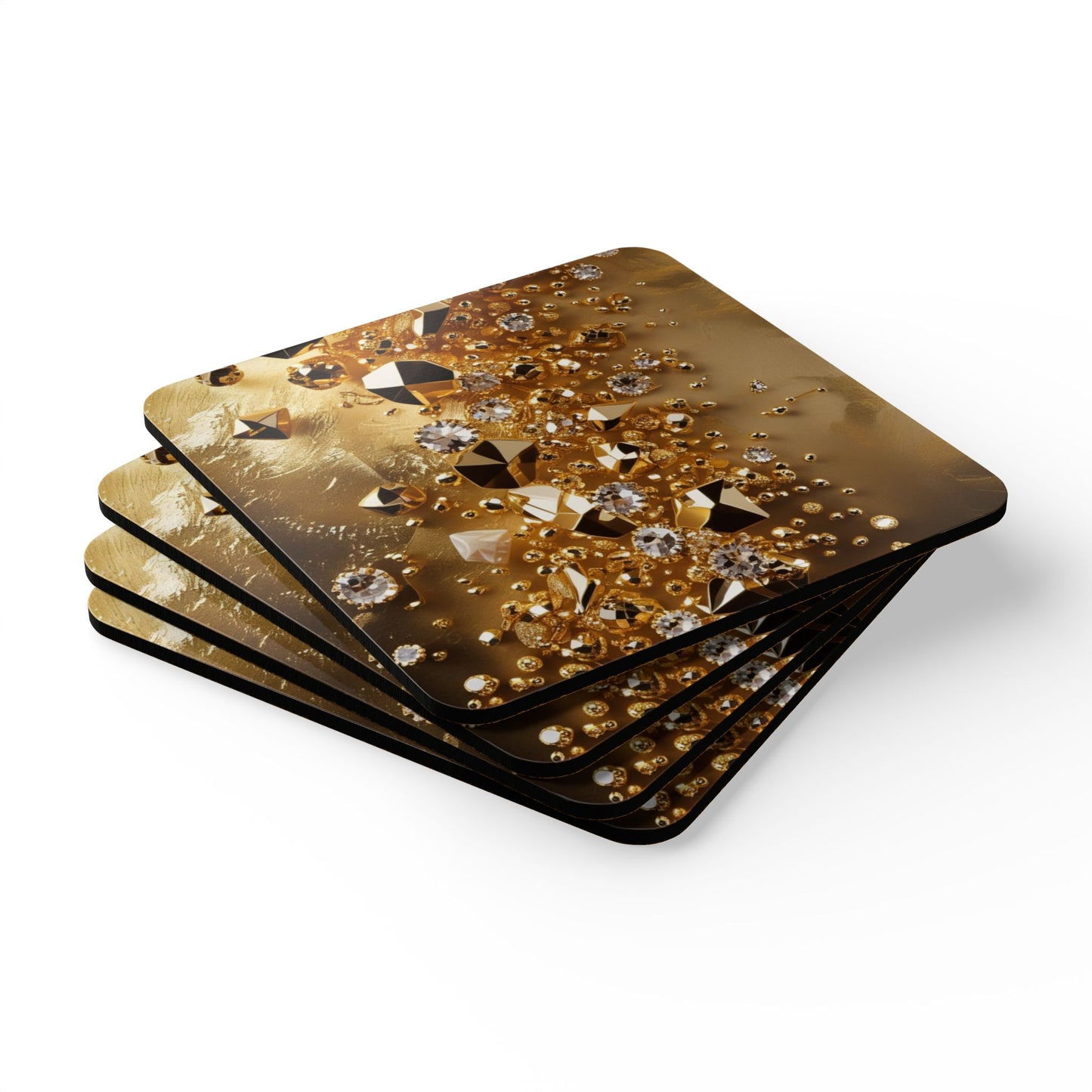 Golden Rush Corkwood Coaster Set