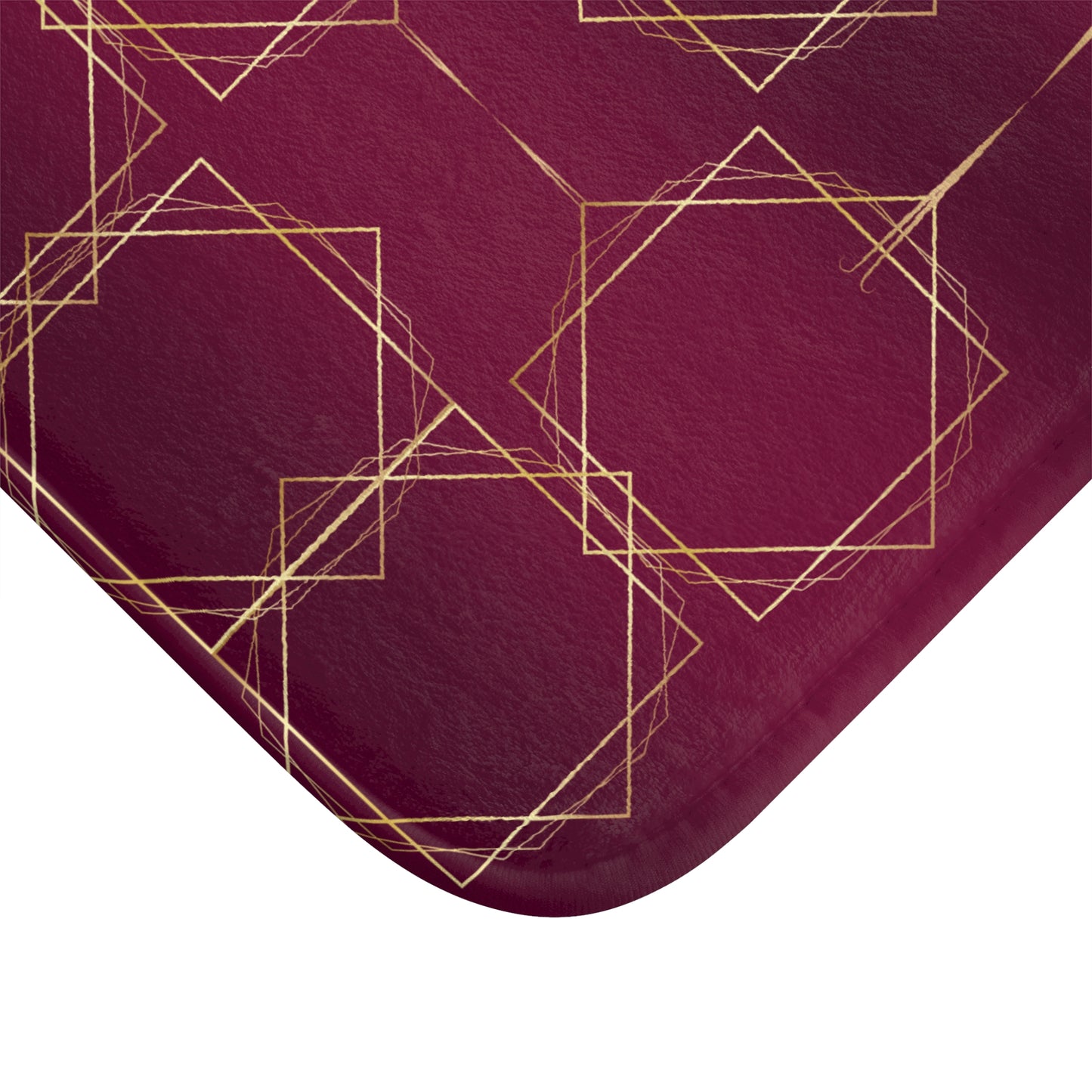 Gilded Elegance (Burgundy) Bath Mat