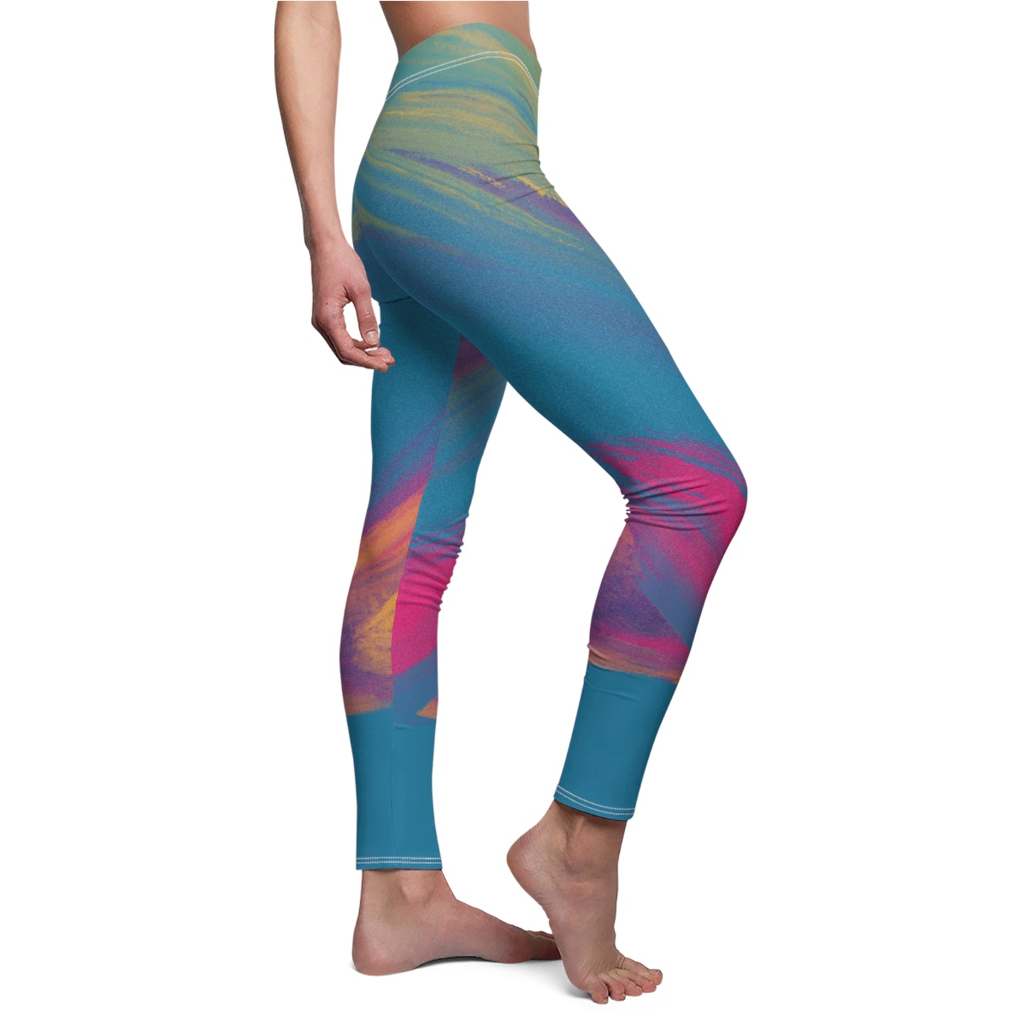 Color Splash Women's Cut & Sew Casual Leggings (AOP)