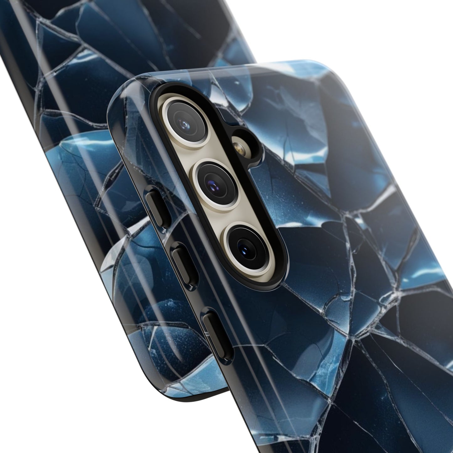 Crack'd (Dark Blue) Tough Cases