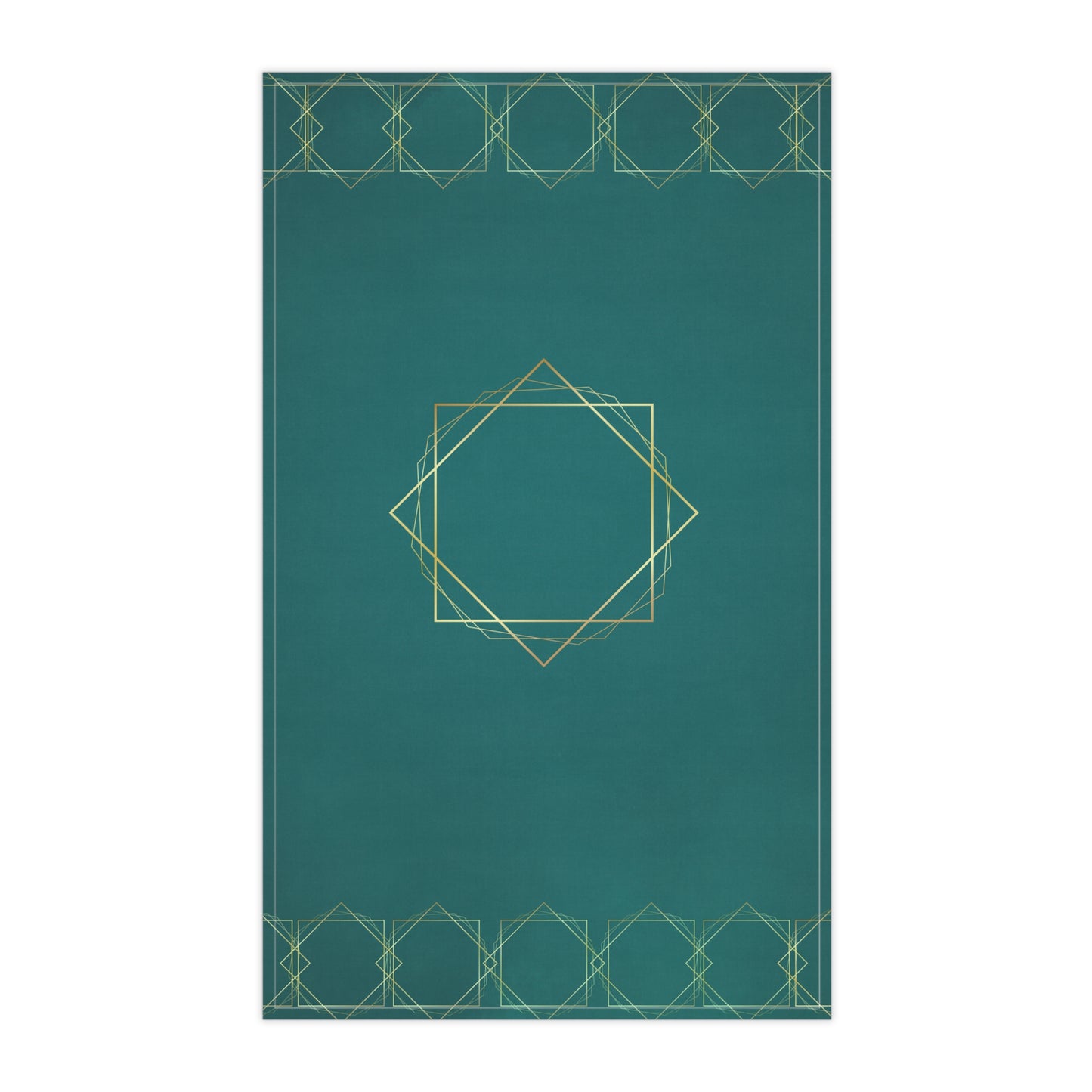 Gilded Elegance (Teal) Tea Towels (cotton, poly)