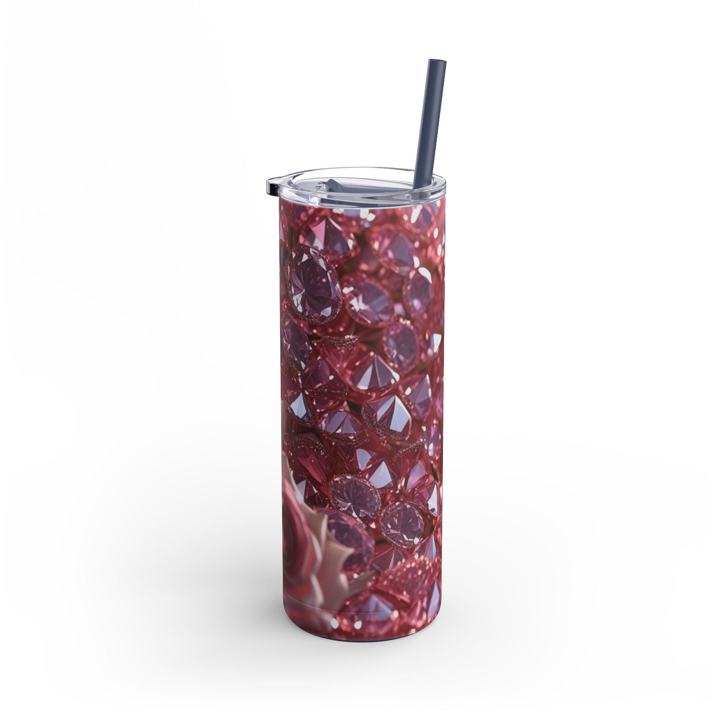 Pink Diamonds & Petals Maars Maker Skinny Matte Tumbler, 20oz