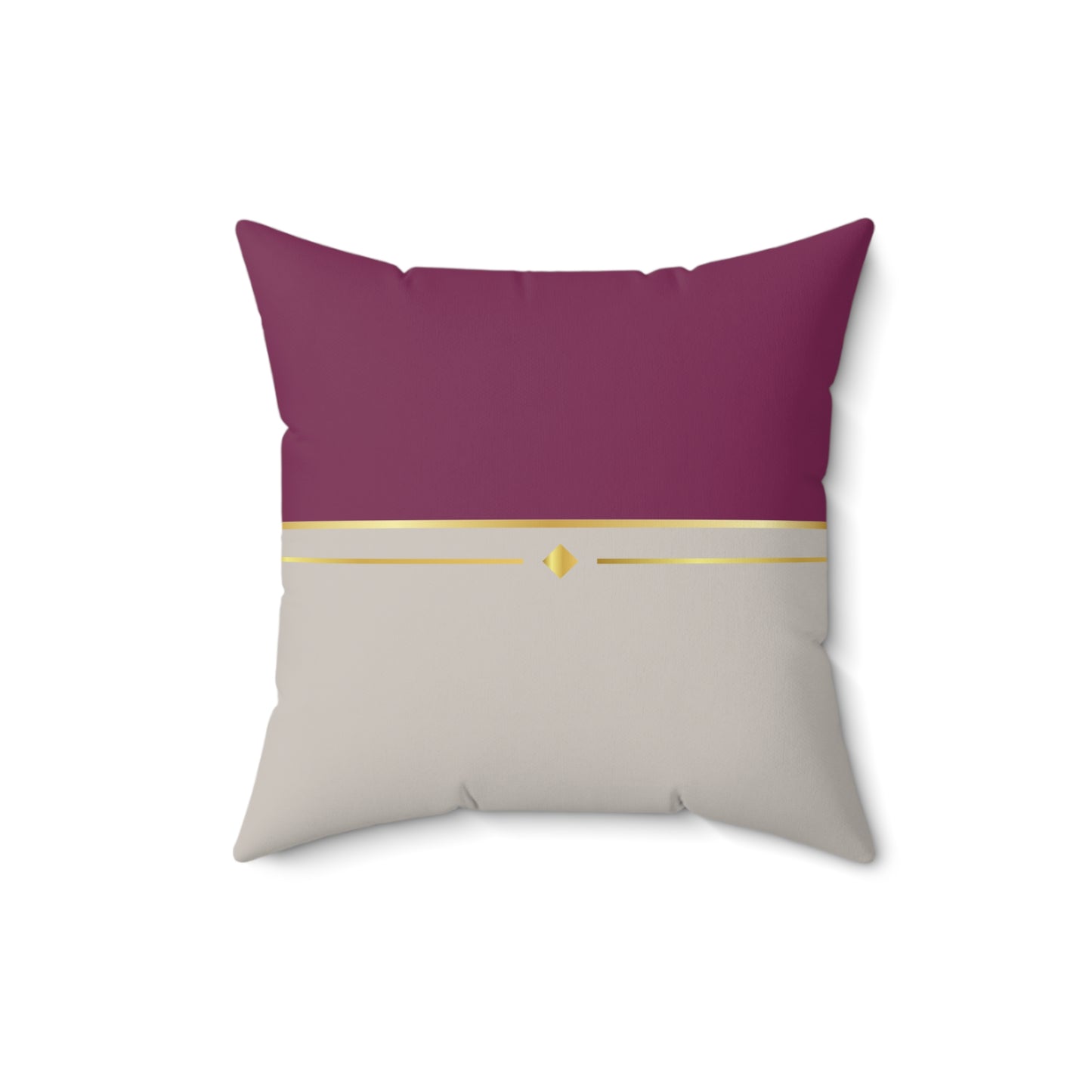 Fuchsia & Taupe Haven Polyester Square Pillow