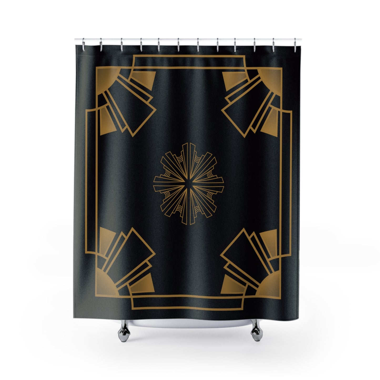 Midnight Luxe (Ebony) Shower Curtains