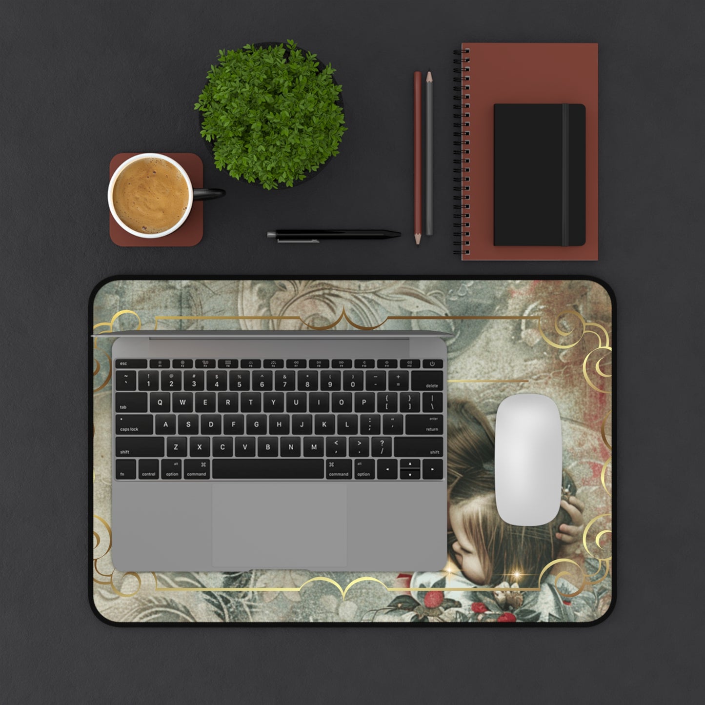 Charming Embrace Desk Mat