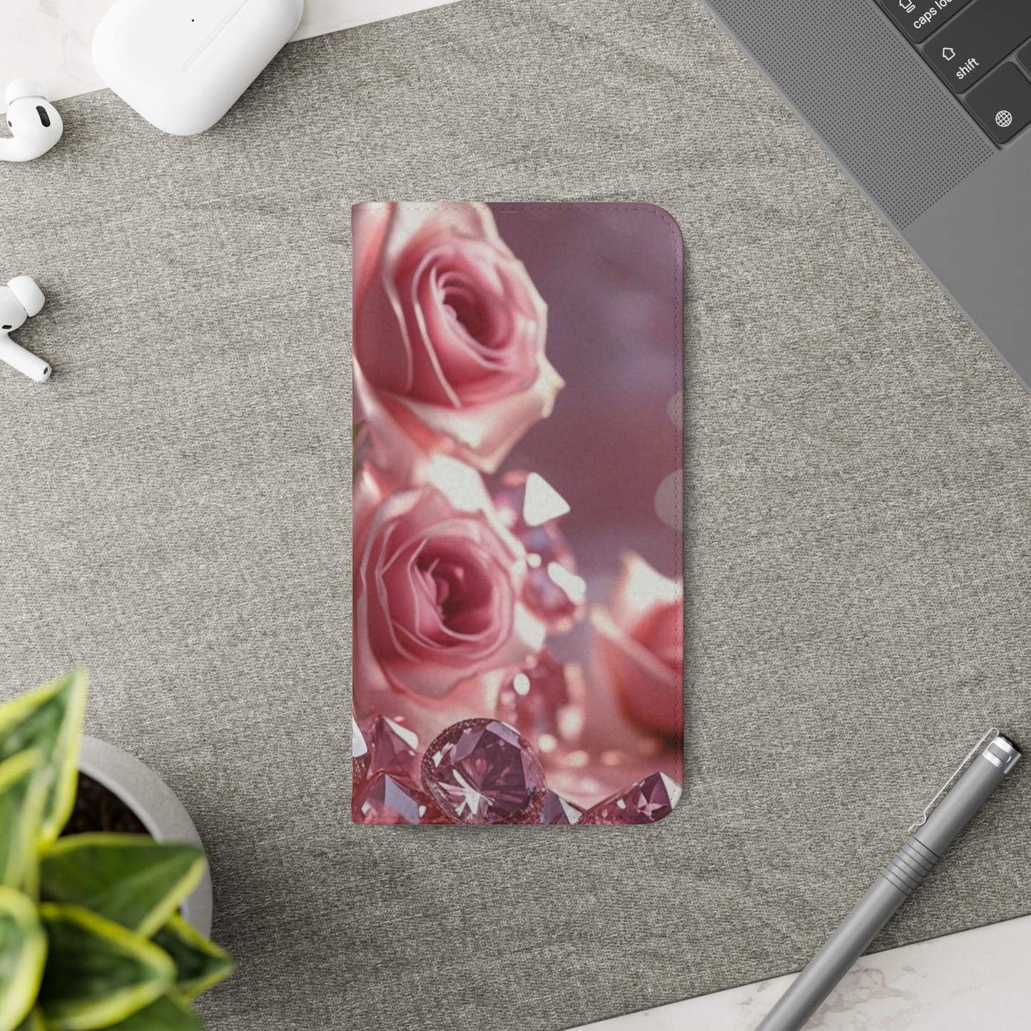 Pink Diamonds & Petals Flip Cases
