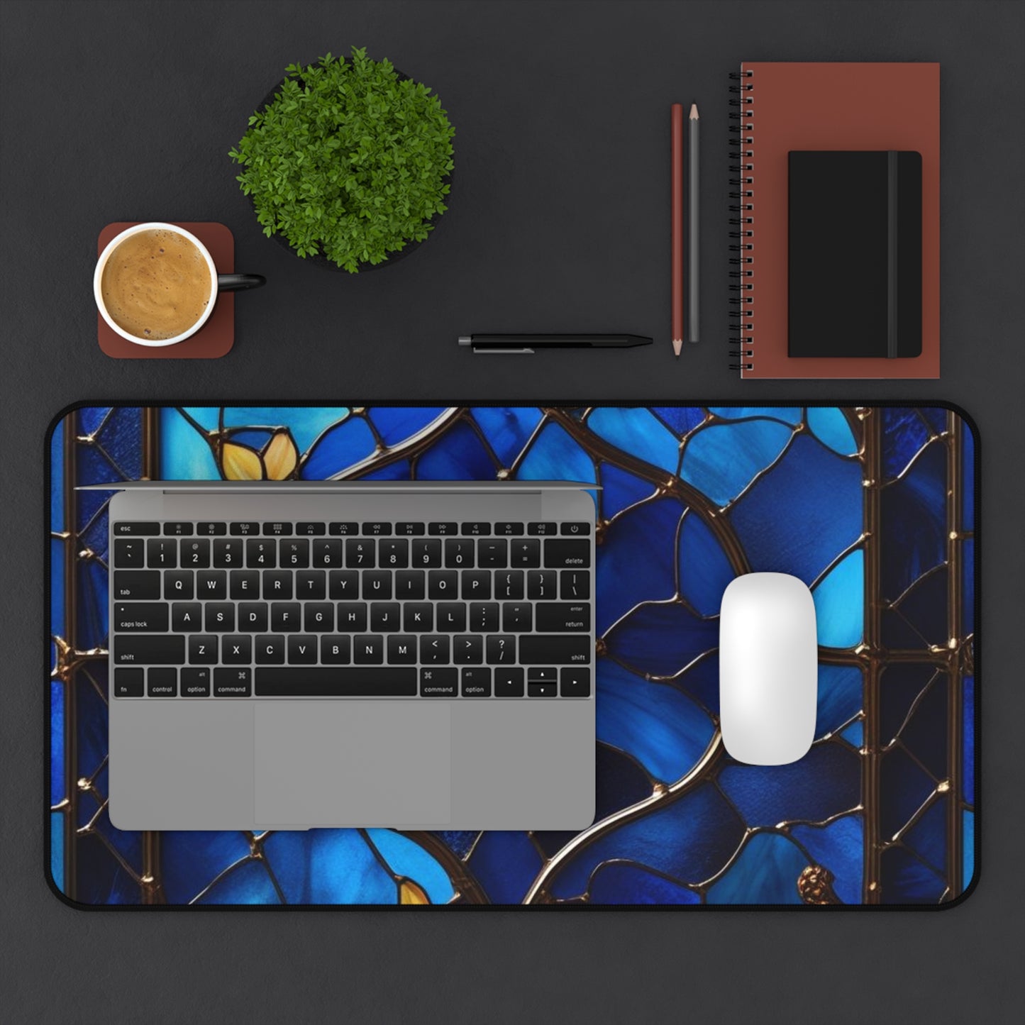 Sapphire Radiance Desk Mat