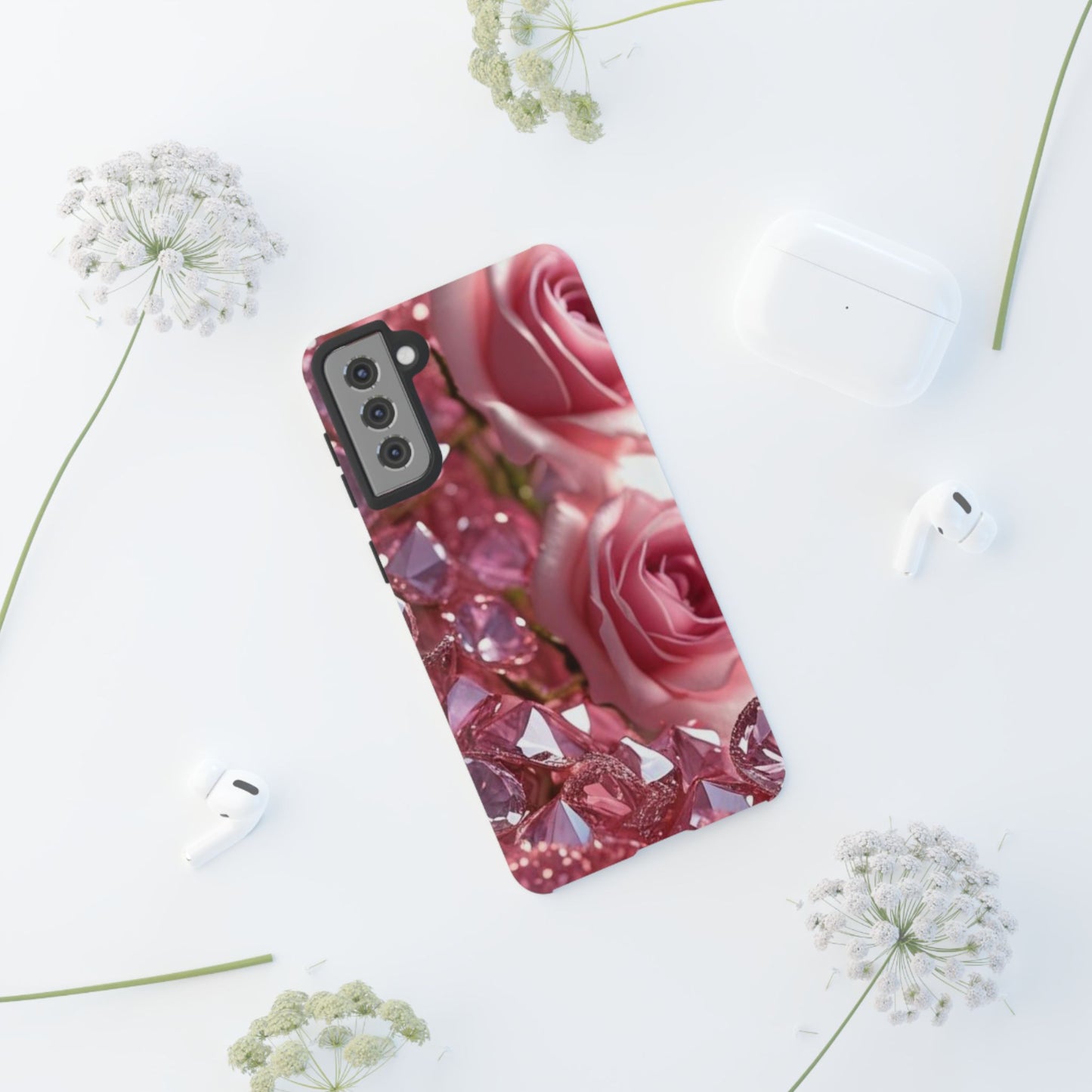 Pink Diamonds & Petals Tough Cases
