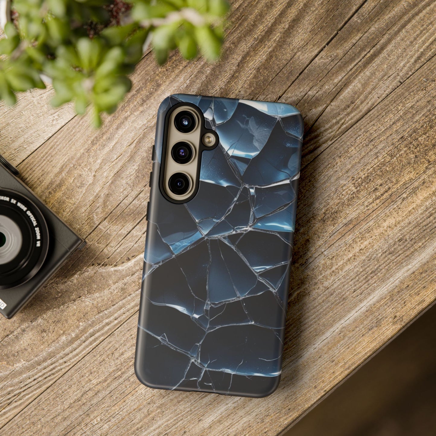 Crack'd (Dark Blue) Tough Cases