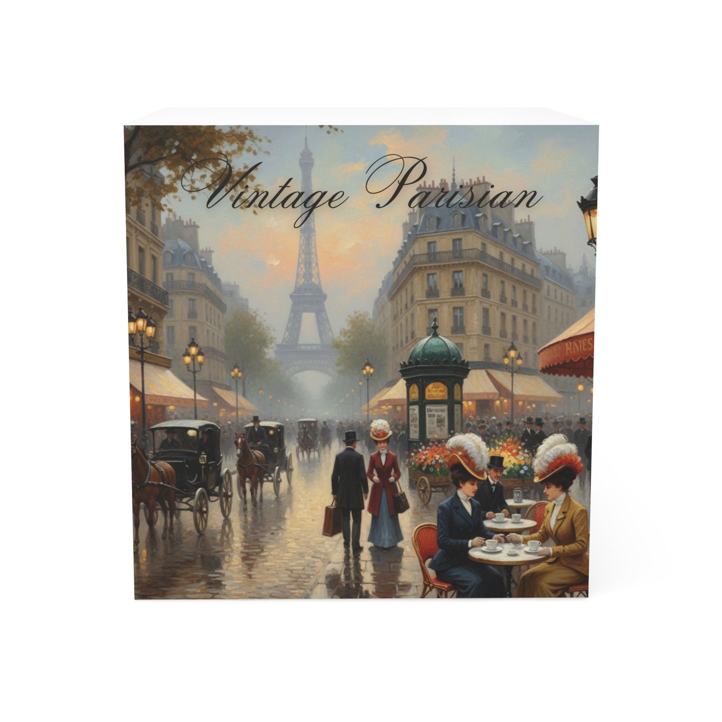 Vintage Parisian Note Cube