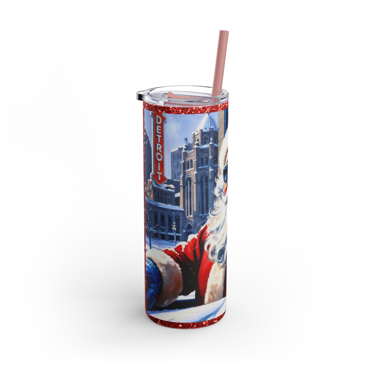 Motor City Santa Maars Maker Skinny Matte Tumbler, 20oz