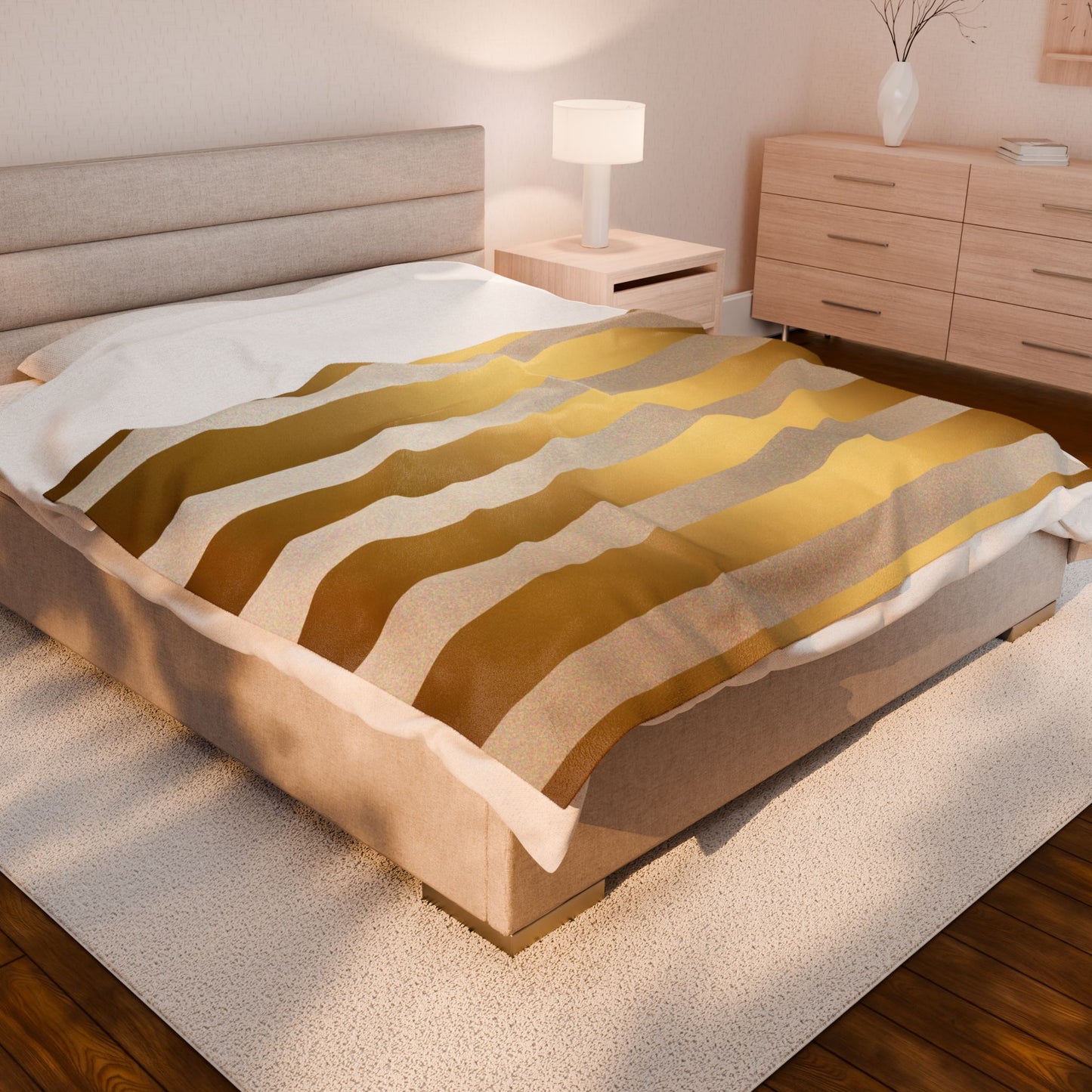 Golden Horizon Velveteen Plush Blanket