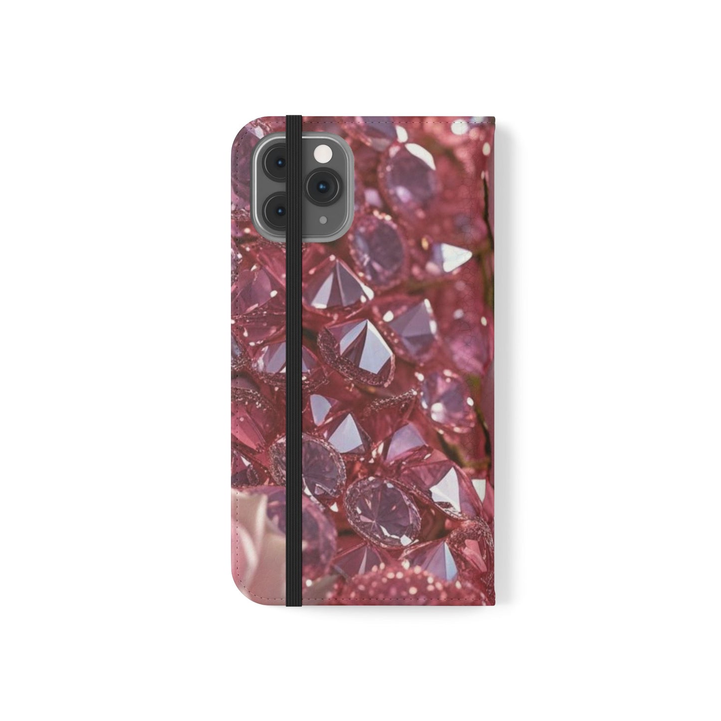 Pink Diamonds & Petals Flip Cases