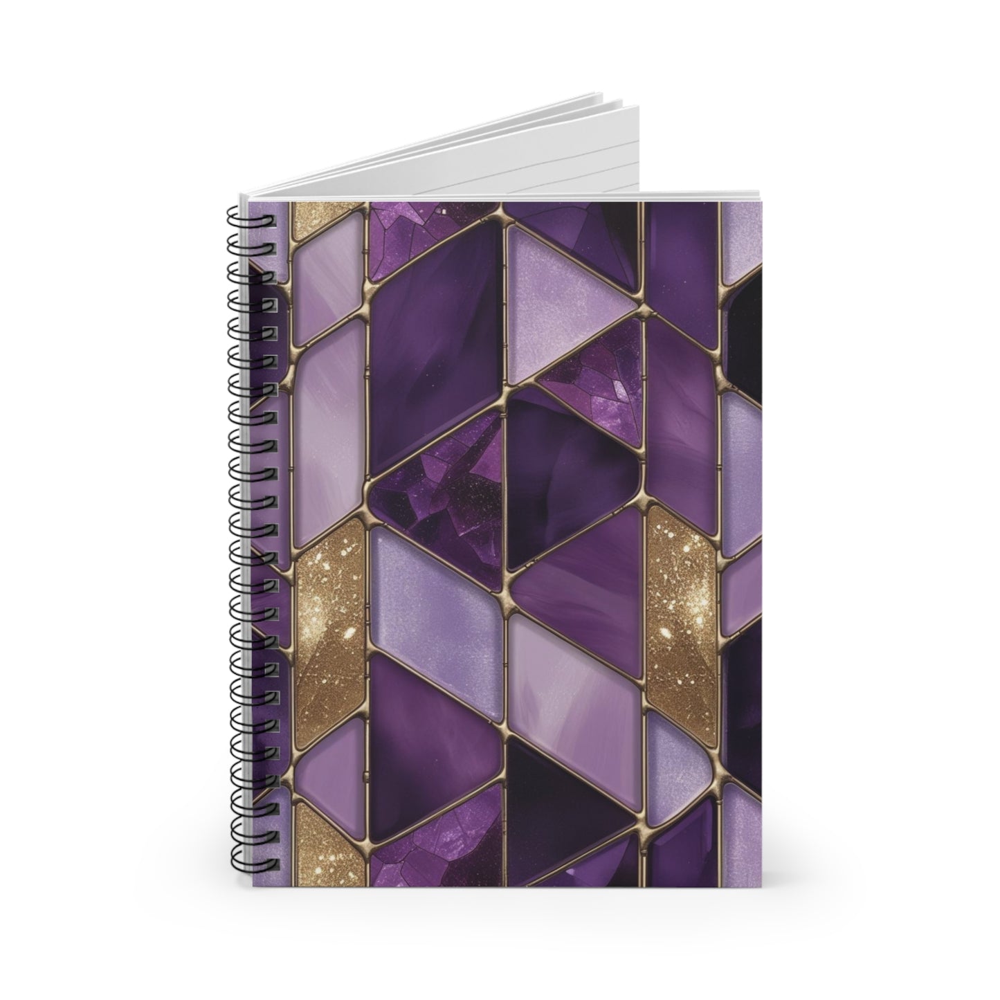 Amethyst Mosaic Spiral Notebook - Ruled Line