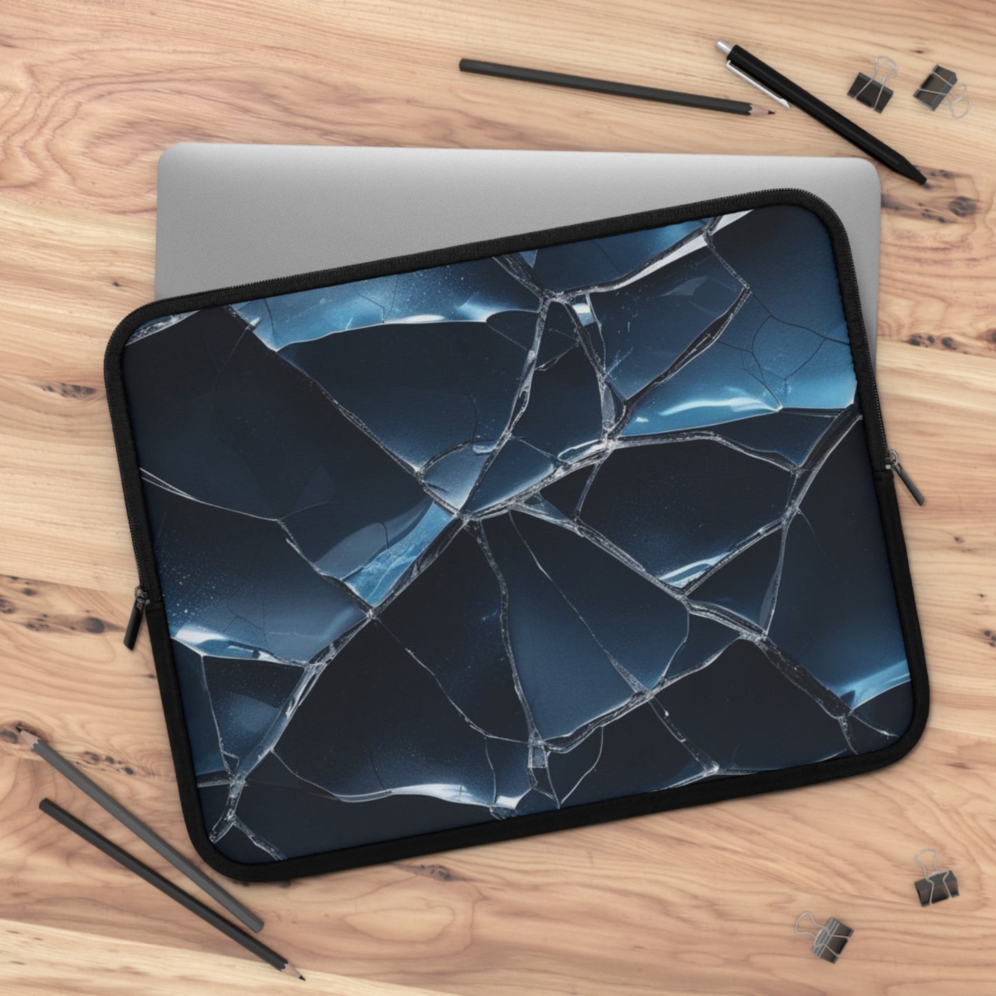 Crack'd (Dark Blue) Laptop Sleeve