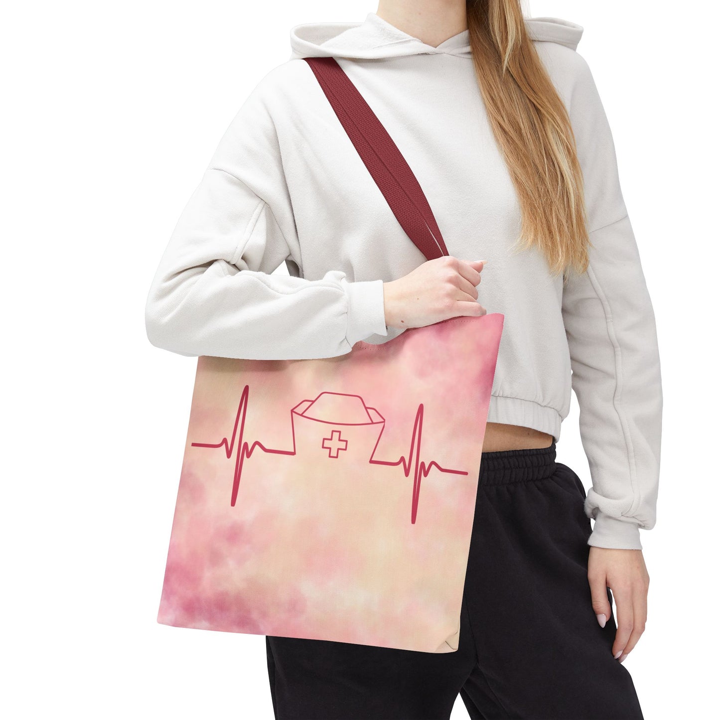 Nurse Heartbeat Tote Bag (AOP)