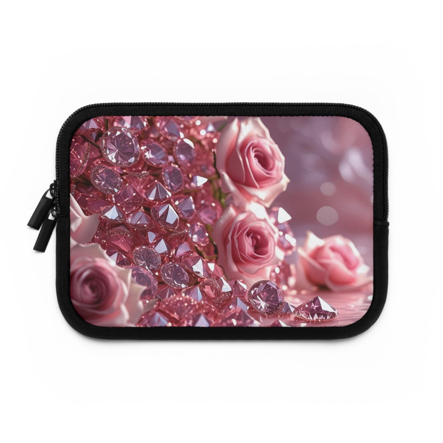 Pink Diamonds & Petals Laptop Sleeve