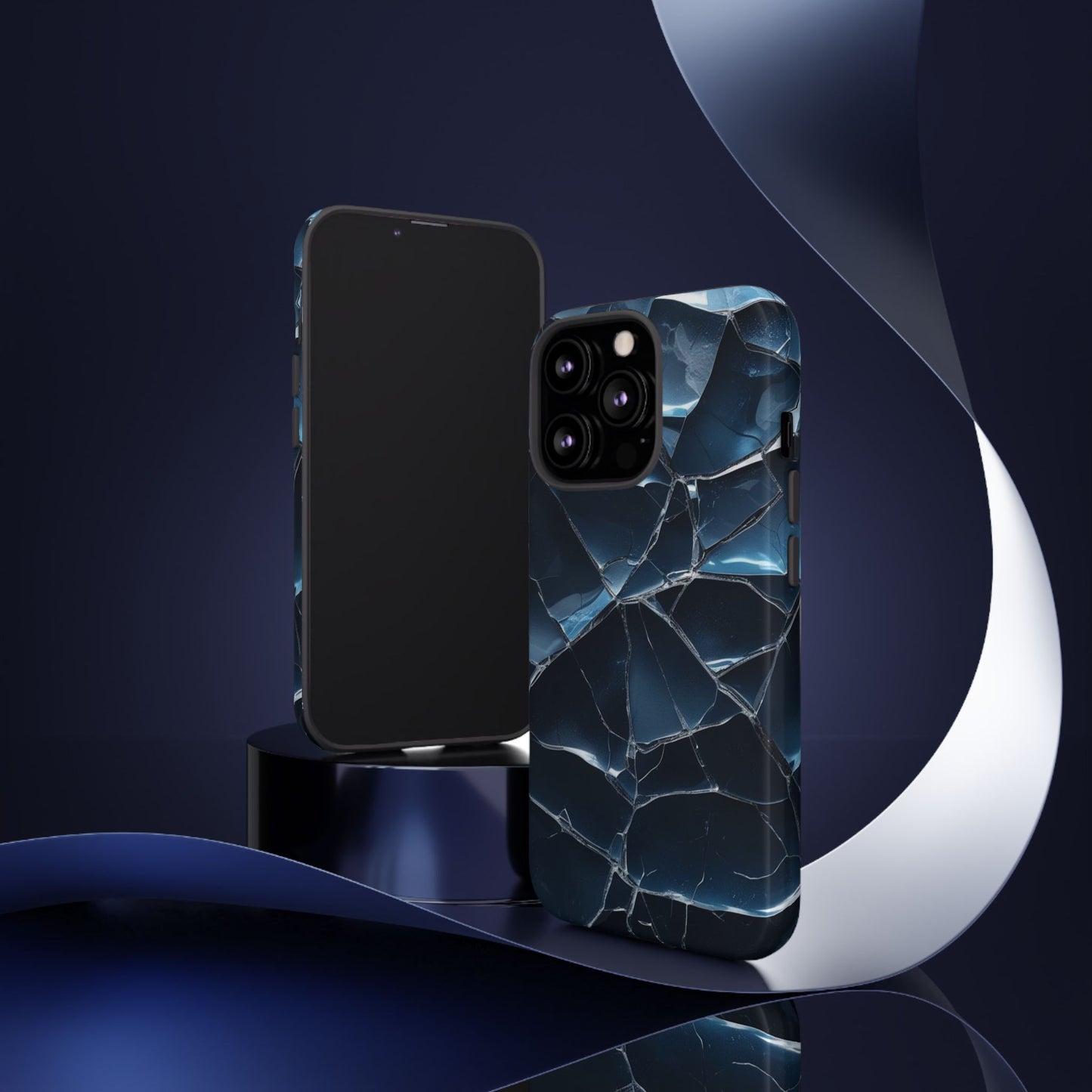 Crack'd (Dark Blue) Tough Cases