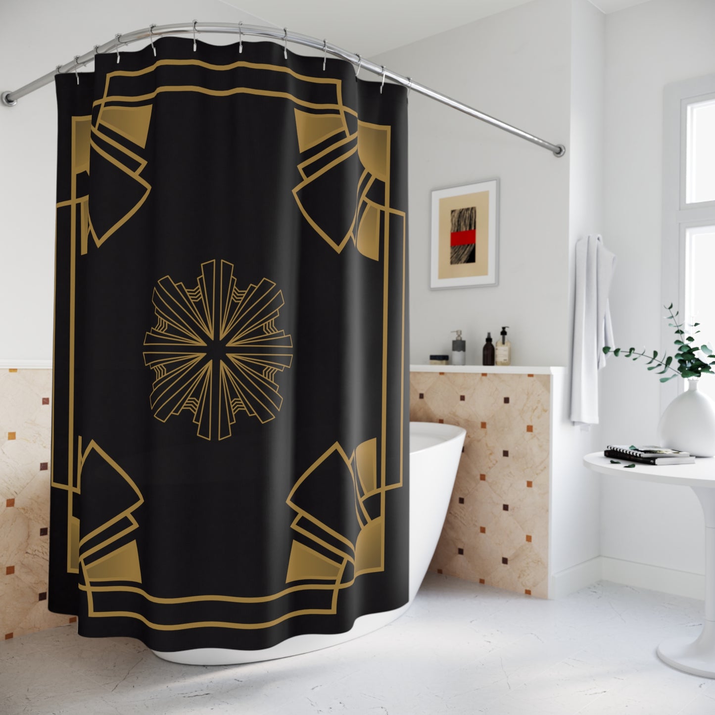 Midnight Luxe (Ebony) Shower Curtains