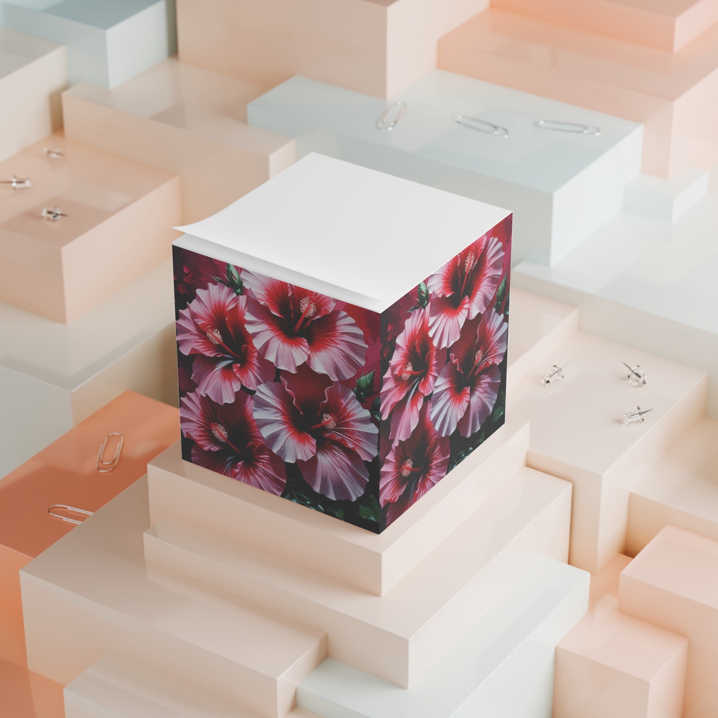 Hibiscus Bloom Note Cube