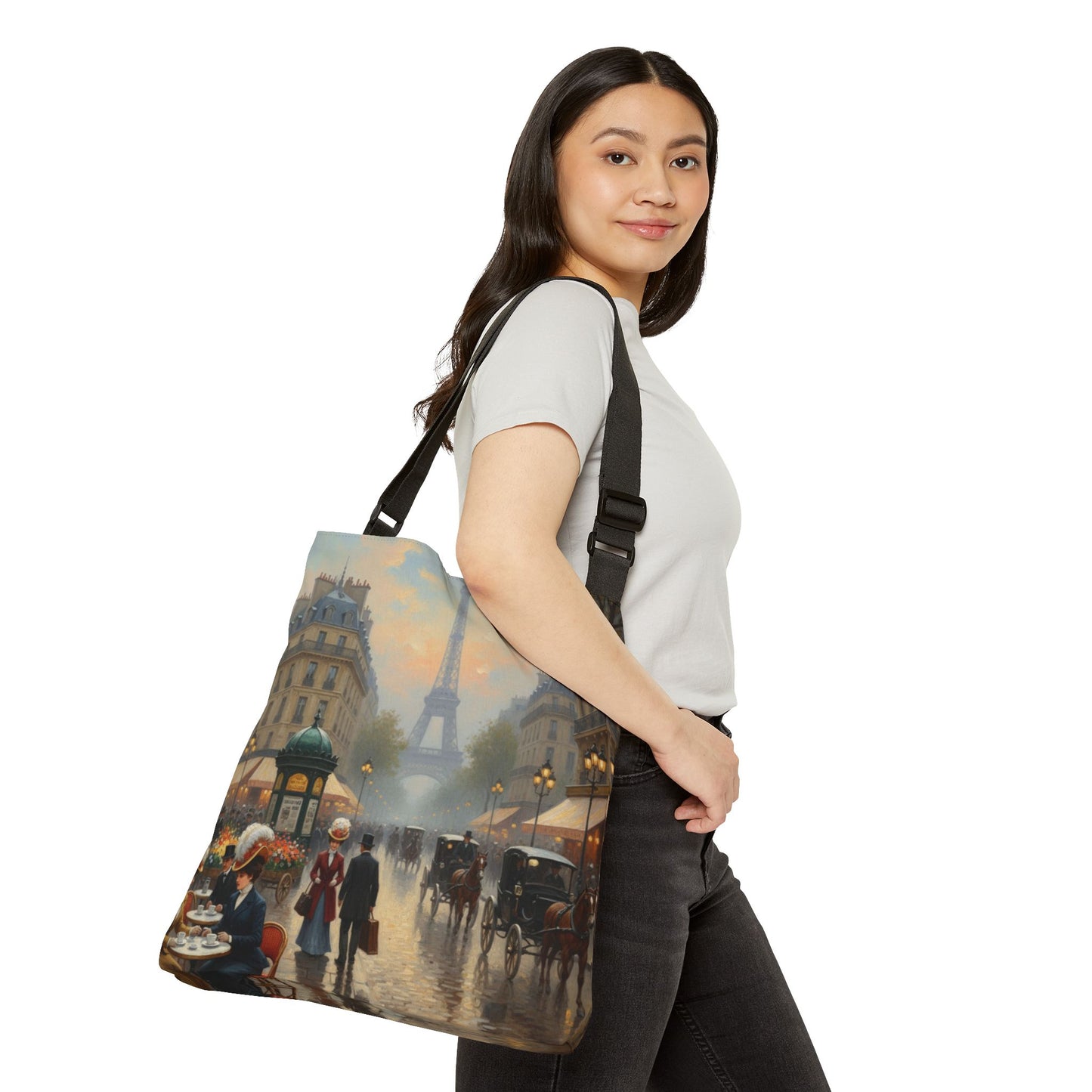Vintage Parisian Adjustable Tote Bag (AOP)