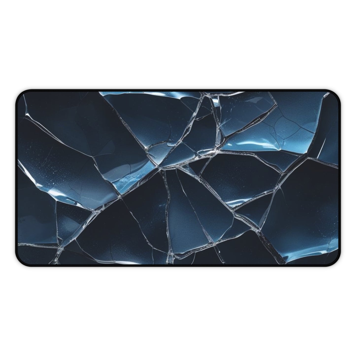 Crack'd (Dark Blue) Desk Mat