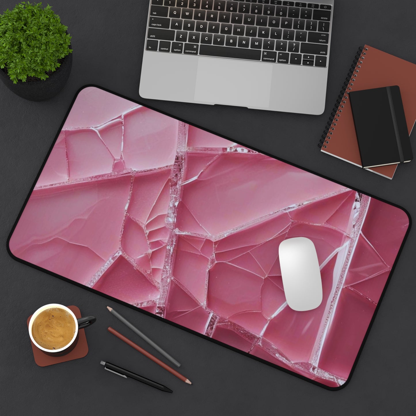 Crack'd (Pink) Desk Mat