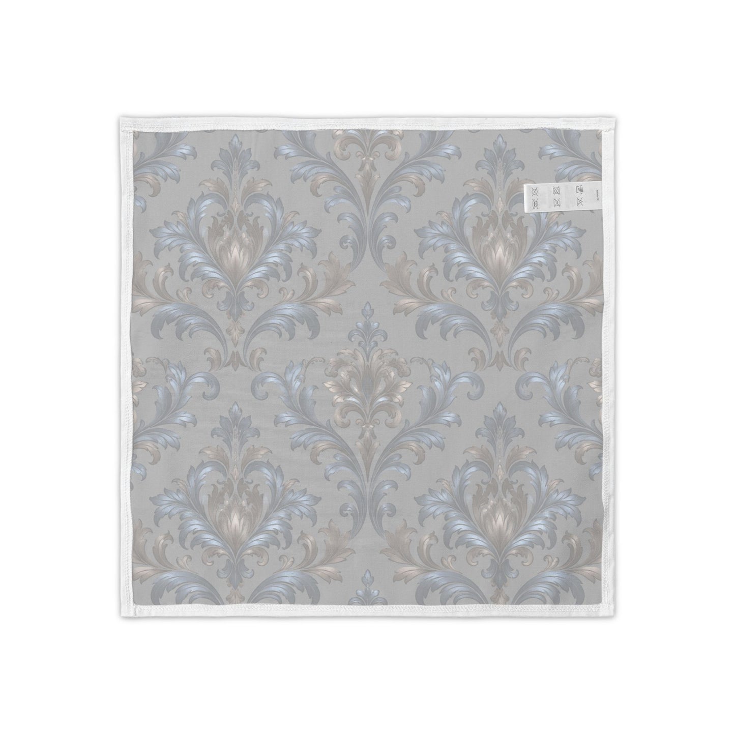 Elegant Blue Gray Damask Motif Cloth Napkins (Set of 4) — Table Linens