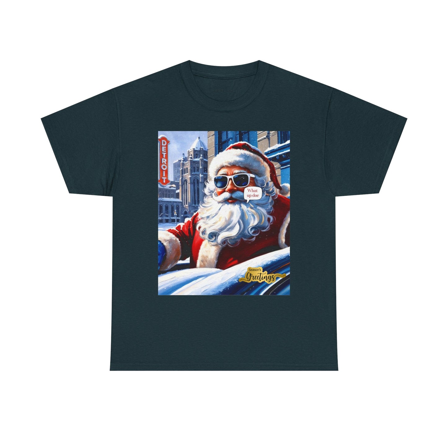 Motor City Santa Unisex Heavy Cotton Tee