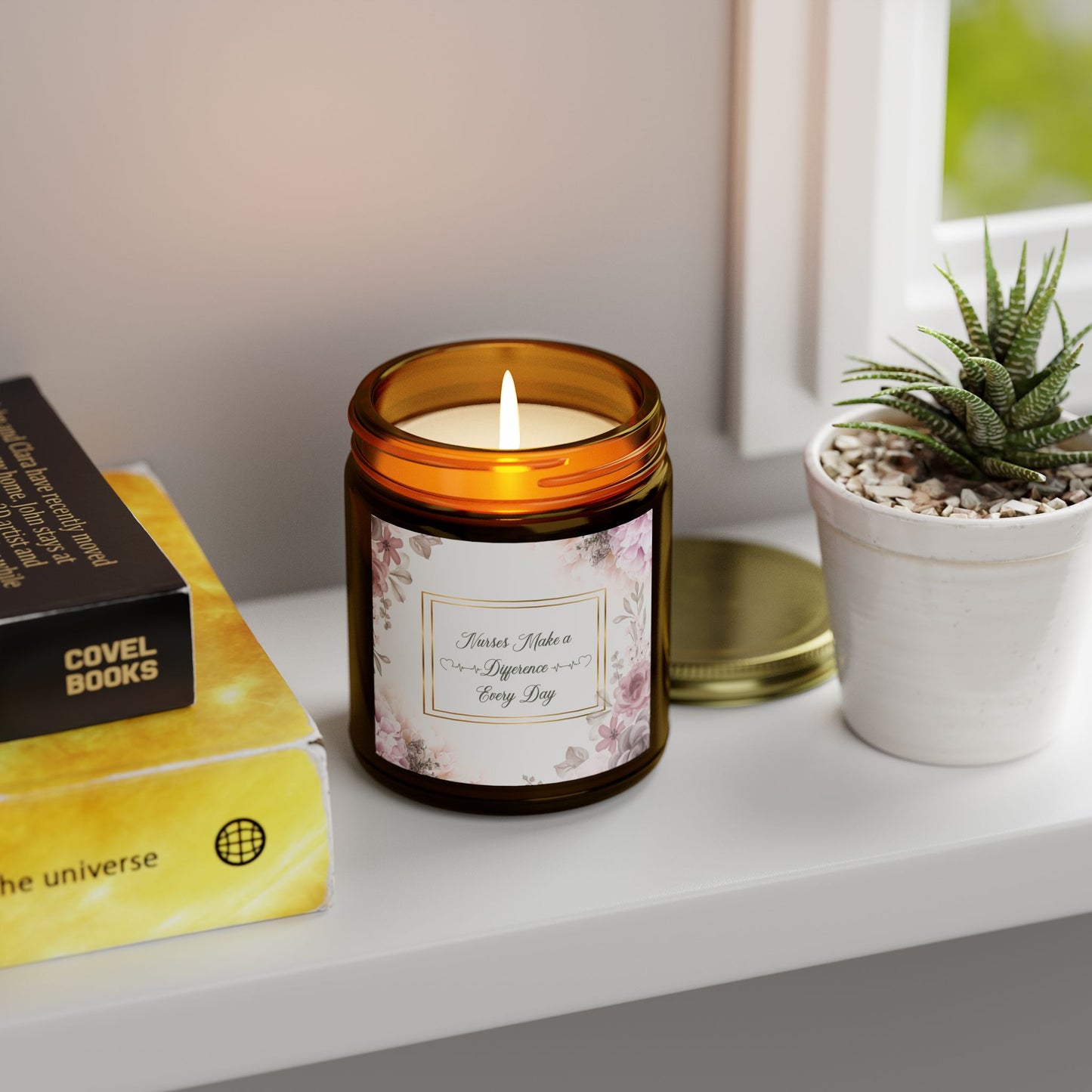Nurses Make a Difference Scented Coconut Apricot Candles (4oz, 9oz)