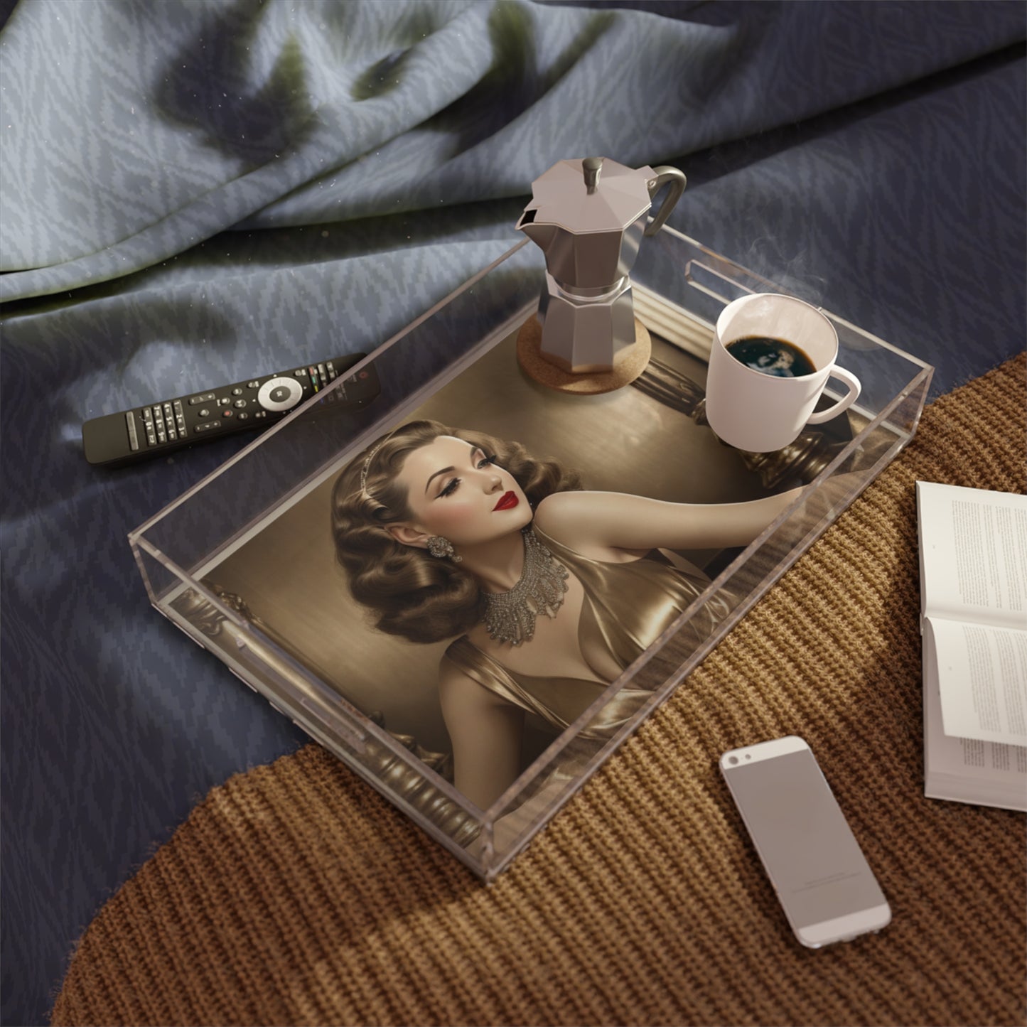 Retro Glam Girls "Ingrid" Acrylic Serving Tray