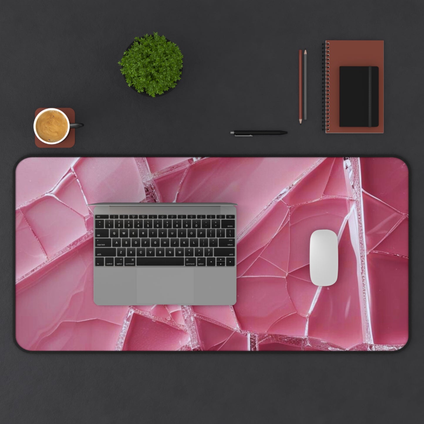 Crack'd (Pink) Desk Mat