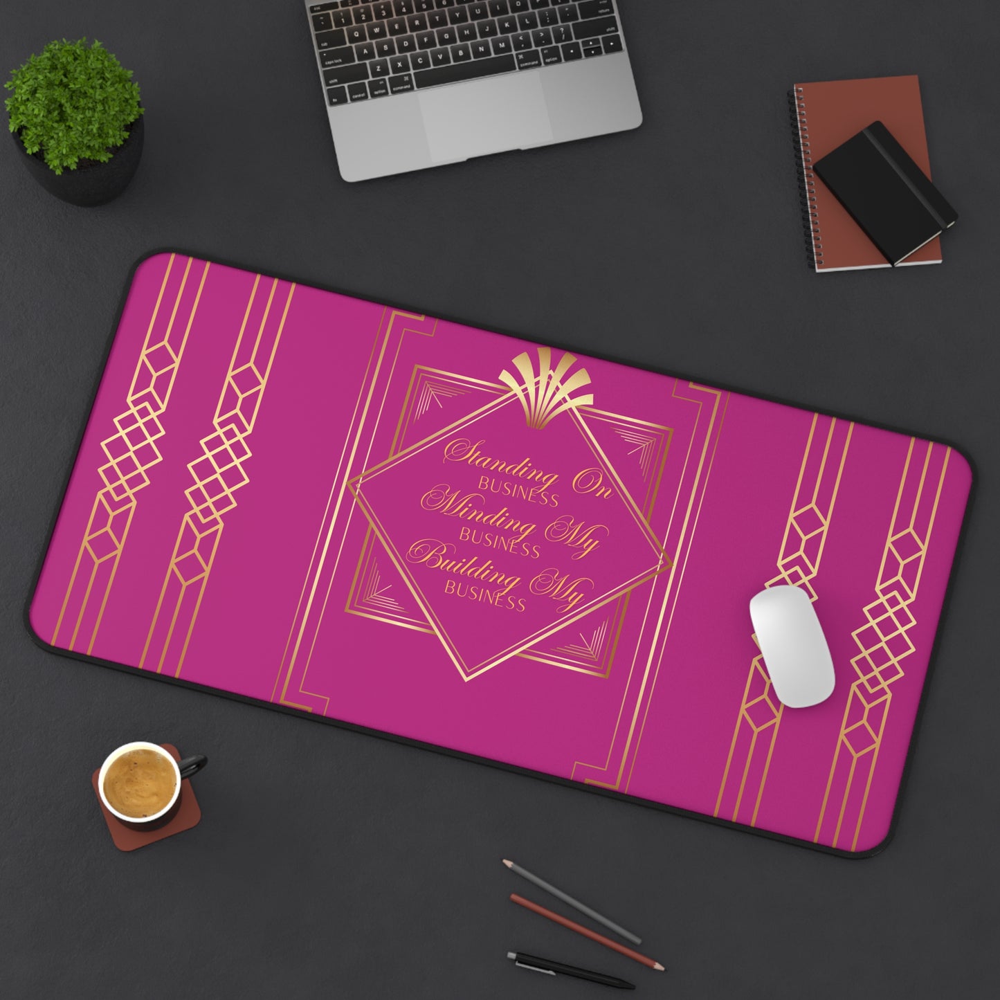 Business 2 (Pink) Desk Mat