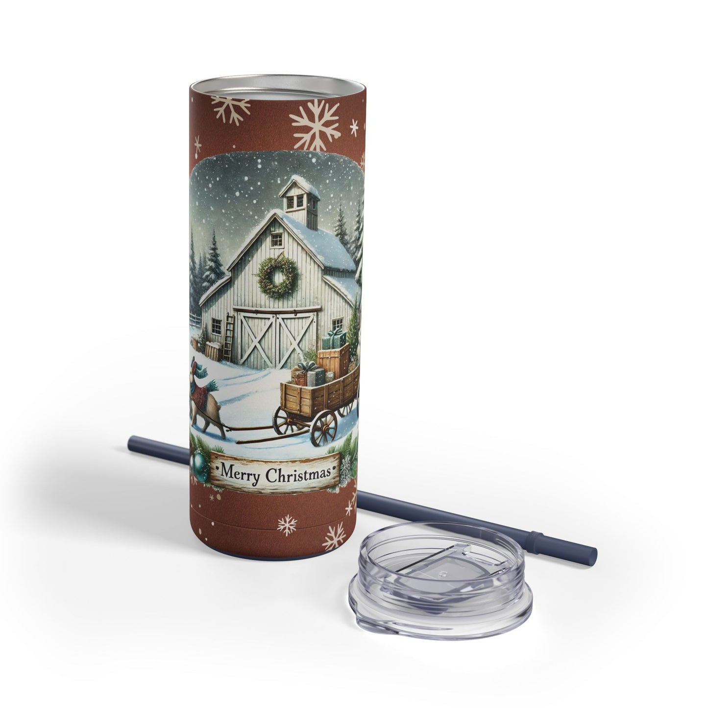 Merry Christmas 2 Maars Maker Skinny Matte Tumbler, 20oz