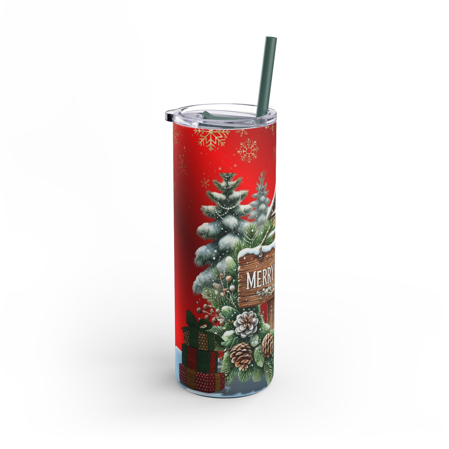 Merry Christmas Maars Maker Skinny Matte Tumbler, 20oz