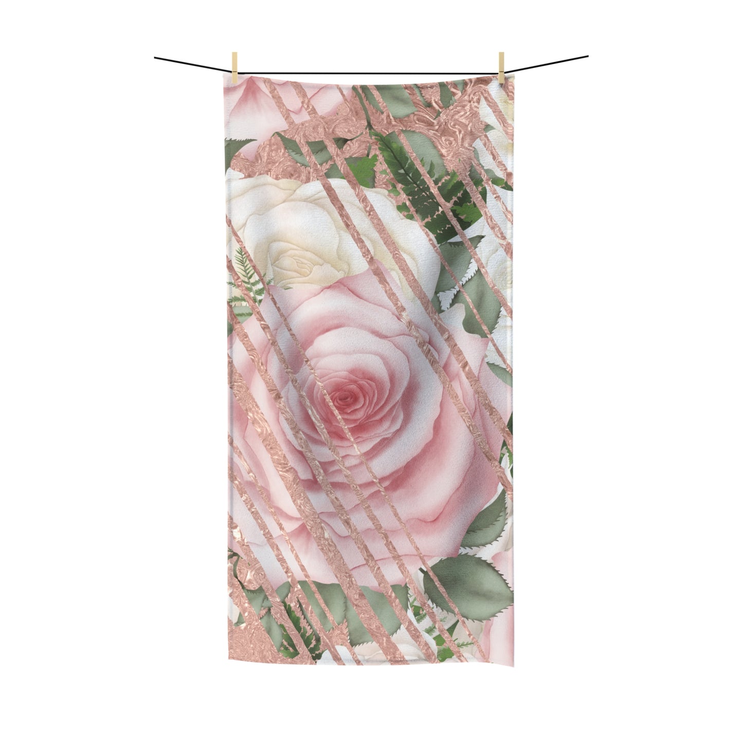 Kissed by a Rose Gold Polycotton Towel