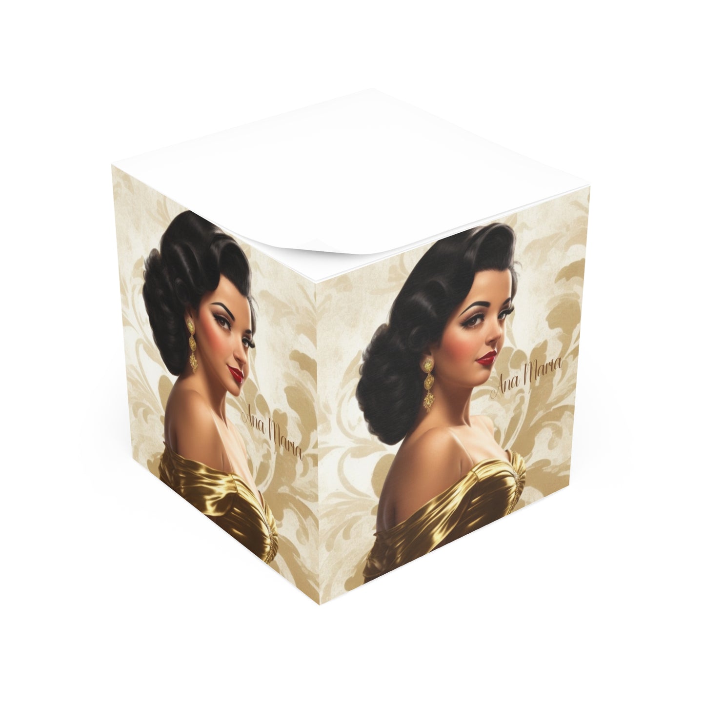 Retro Glam Girls (Ana Maria) Note Cube