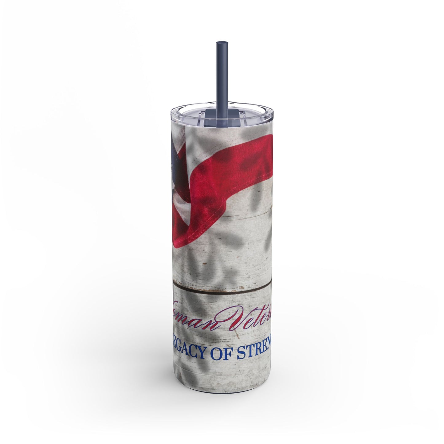 Woman Veteran Maars Maker Skinny Matte Tumbler, 20oz