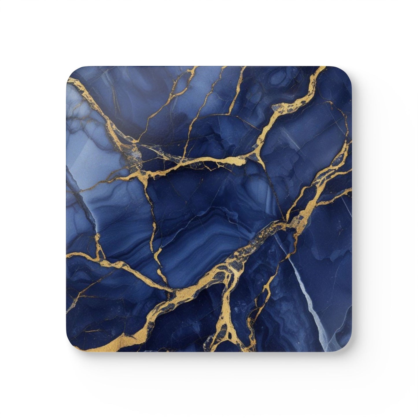 Indigo Marble Corkwood Coaster Set