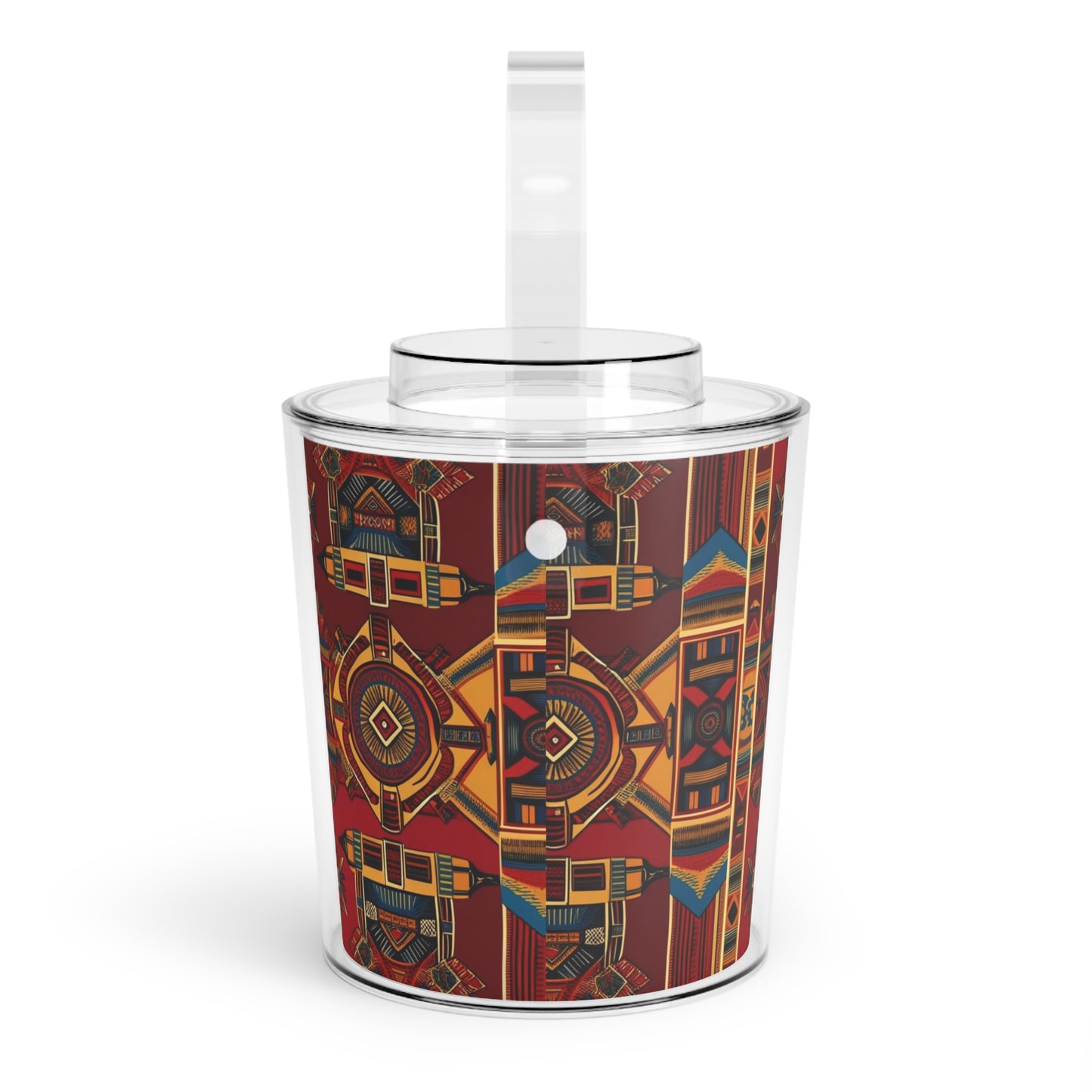 African Canvas 1 Ice Bucket with Tongs