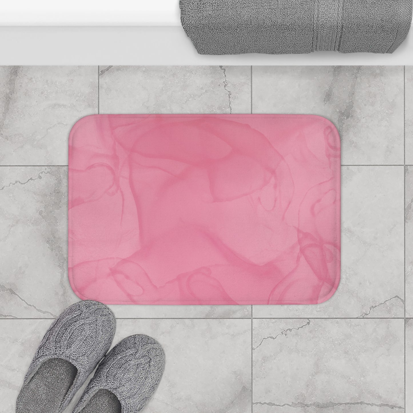 Blush Pink Bath Mat – Soft Plush Bathroom Rug