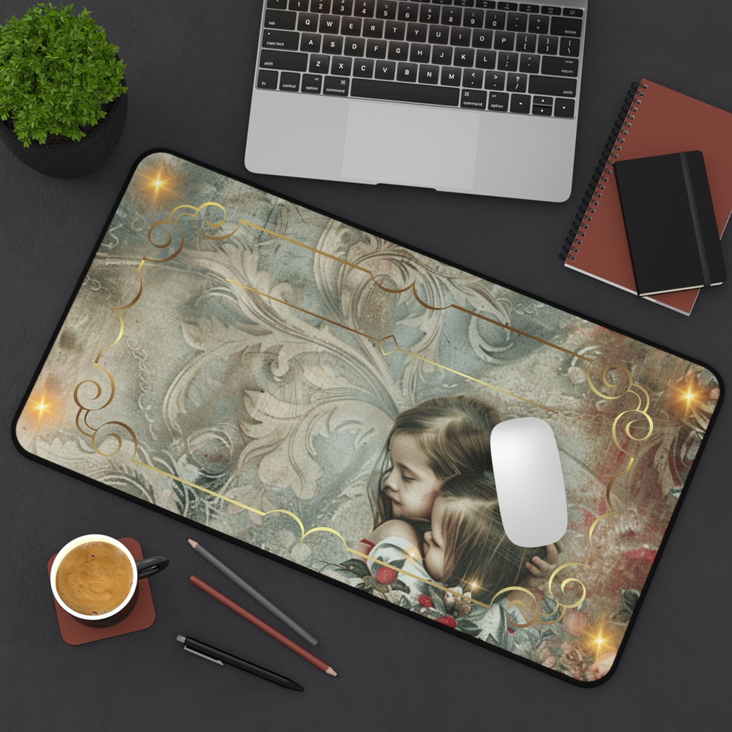 Charming Embrace Desk Mat