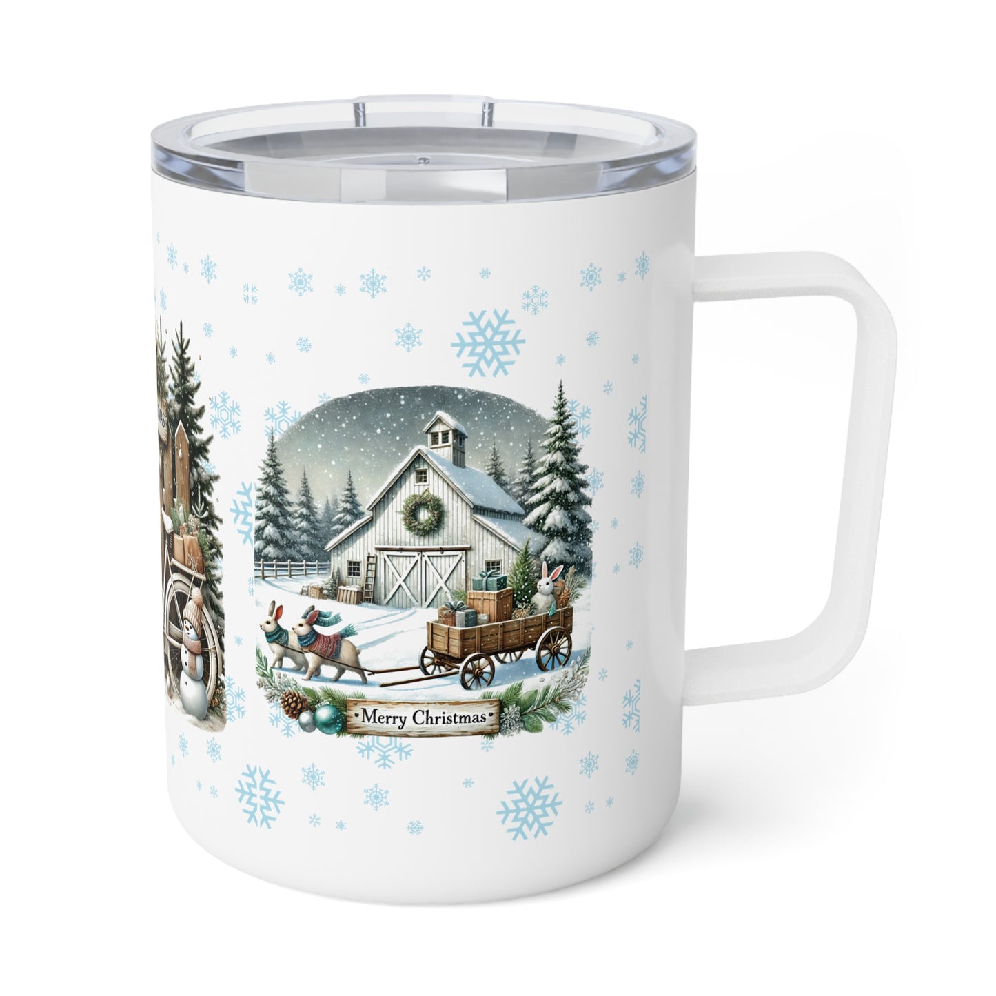 Merry Christmas Insulated Coffee Mug, 10oz
