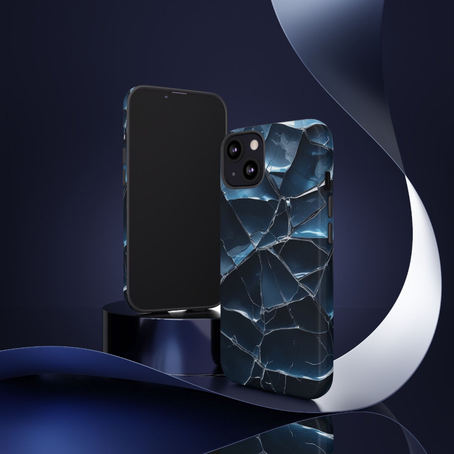 Crack'd (Dark Blue) Tough Cases