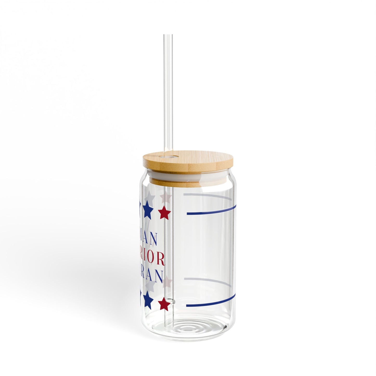 Woman, Warrior, Veteran Sipper Glass, 16oz
